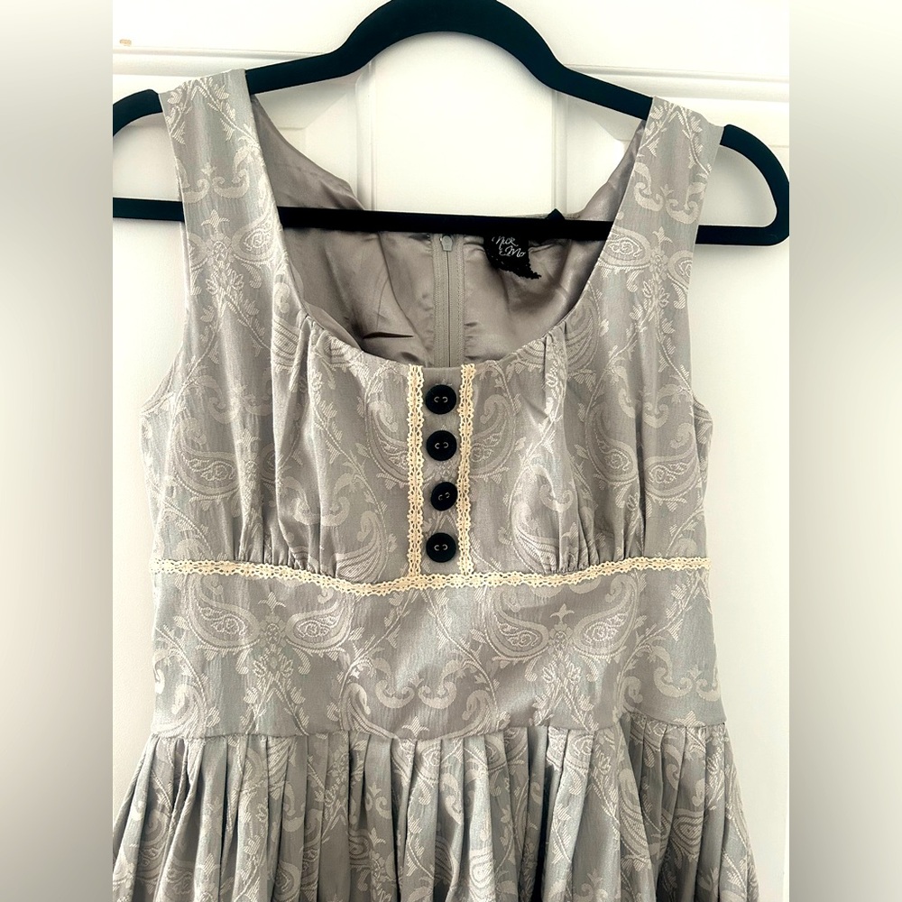 Nick & Mo Silver Paisley Dress - Picture 2 of 8